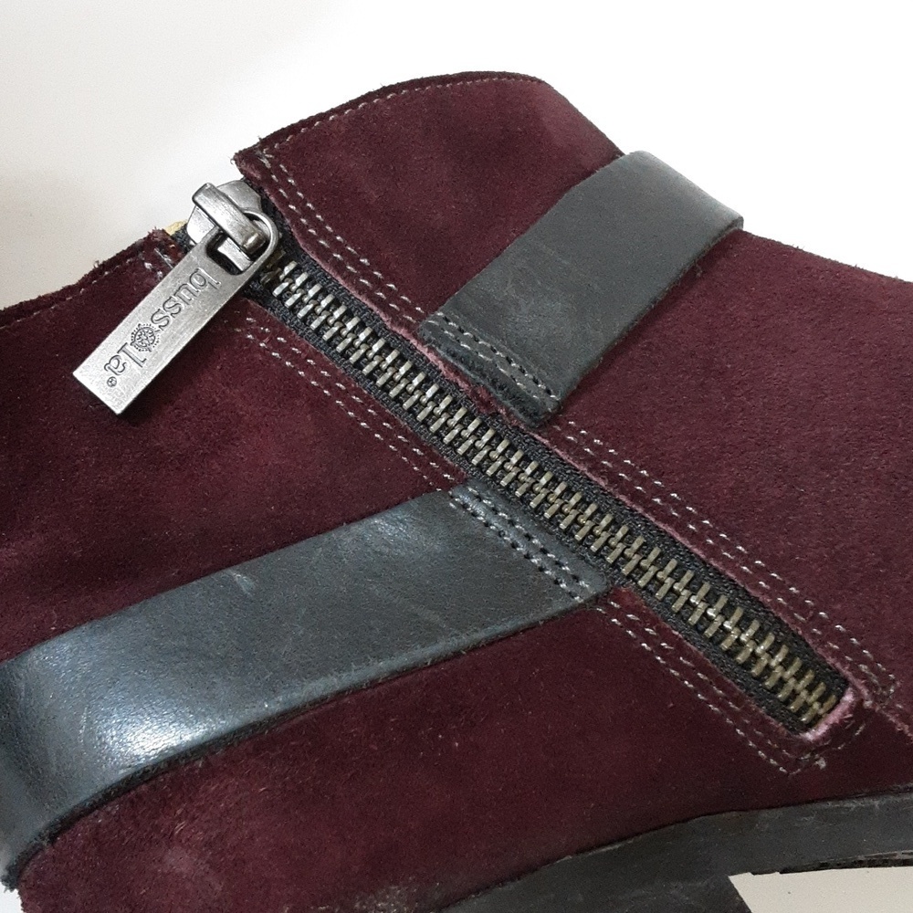 Bussola ankle boots Women EU40 Reikiavik Cabernet burgundy suede casual festival - Picture 9 of 15